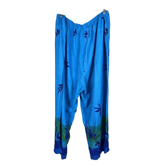 California Krush 3X Tropical 2-Piece Button Up Top Elastic Waist Pants  Vacation - Picture 9 of 16